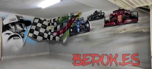 Graffiti F1 Garaje Interior Privado 300x100000
